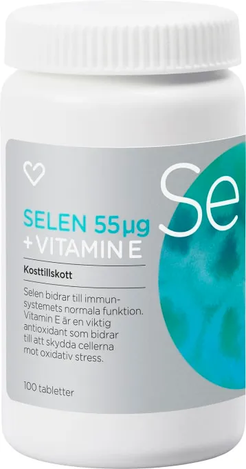 Hjärtats Selen + Vitamin E, 100 tabletter