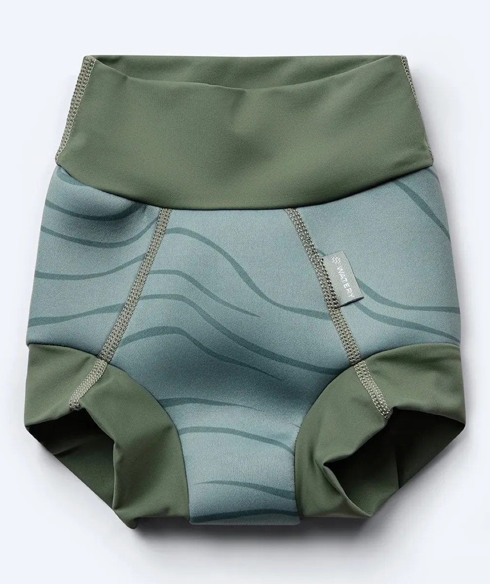 Watery Neoprene Swim Nappy Fjord Green